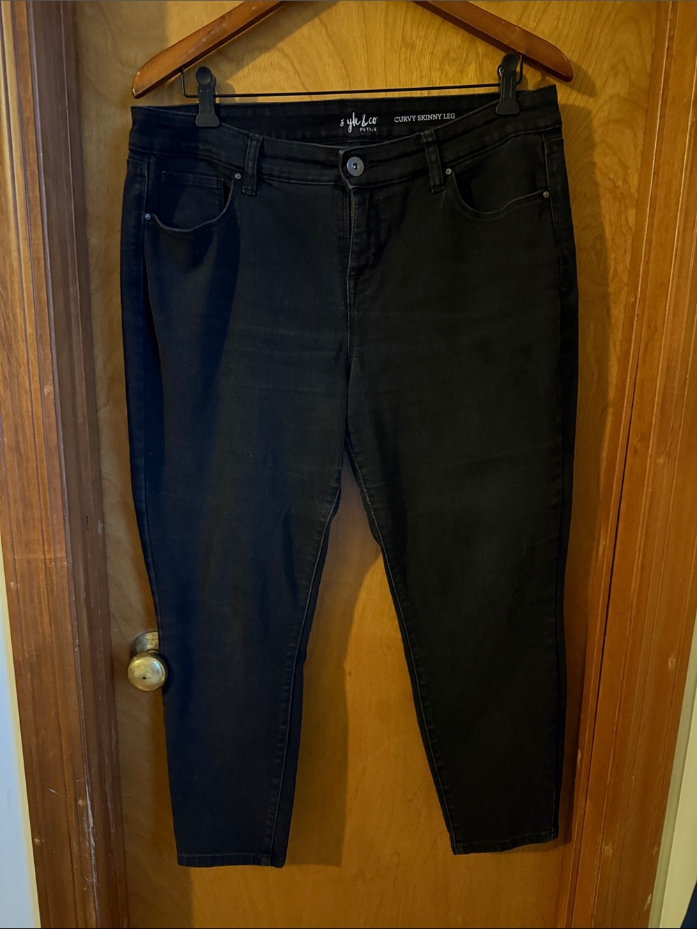Style & Co. Women's Curvy Skinny Jeans in Black